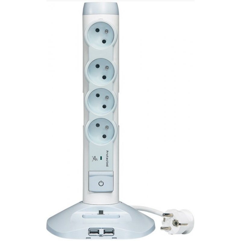 Legrand Helmo Przedłużacz Komfort pioniowy "Wieża" 4X2P+Z+2XUSB+1XMICROUSB Dł.2m Kod 50014