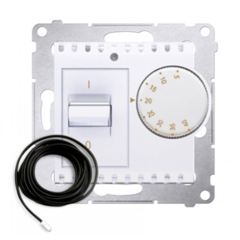 KONTAKT SIMON Simon 54 Regulator temperatury z czujnikiem zewnętrznym, biały Kod DRT10Z.02/11