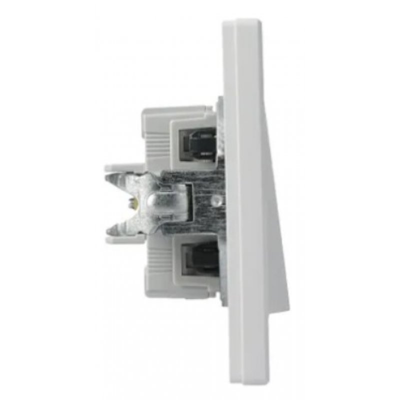 Schneider Electric Asfora, Łącznik 1-biegunowy z ramką, zaciski śrubowe, biały Kod EPH0100321 