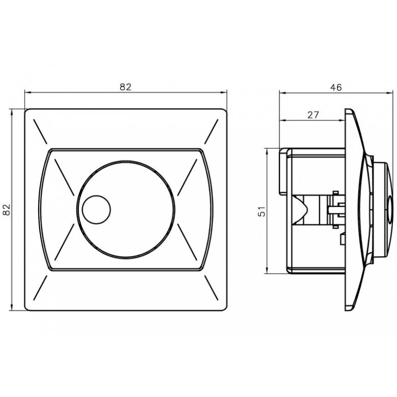 OSPEL Sonata Ściemniacz przyciskowo-obrotowy przystosowany do obciążenia żarowego i halogenowego, biały  KOD ŁP-8R/M/00