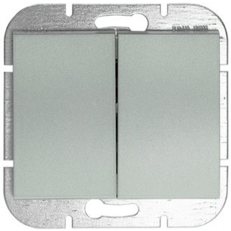 ONNLINE OMEGA Łącznik schodowy, podtynkowy, podwójny KOD WP-2/5O MODUŁ SREBRO