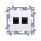 KONTAKT SIMON Simon 10 Gniazdo komputerowe RJ45, kat. 6 + telefoniczne RJ11, BIAŁE Kod C6T.01/11