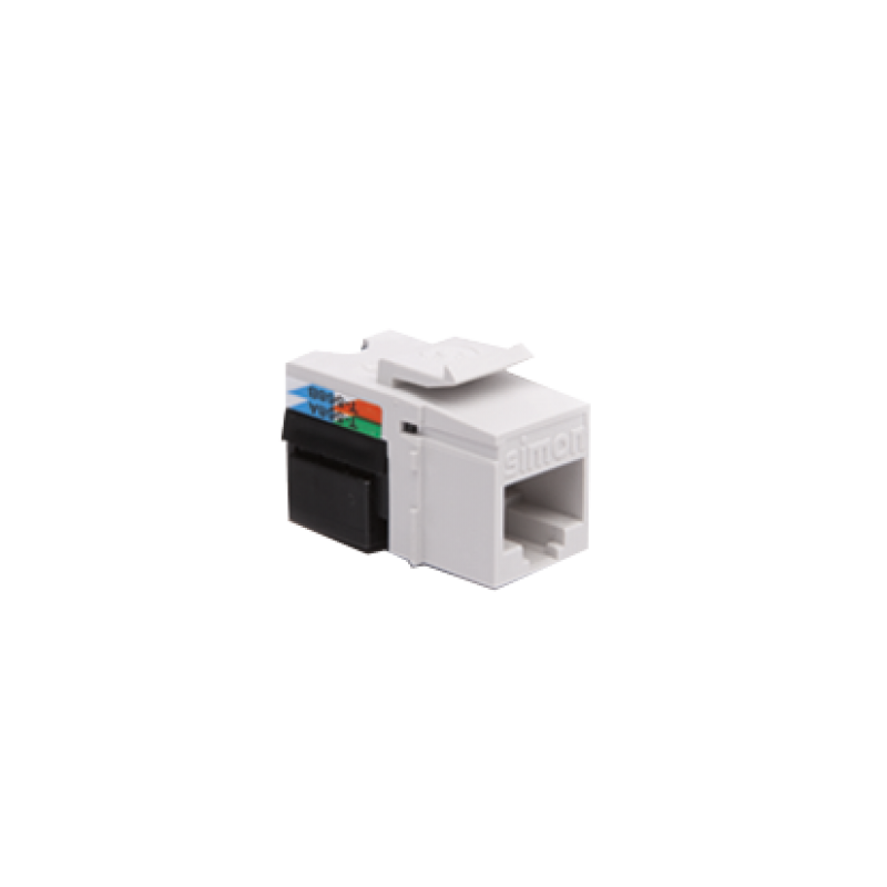 KONTAKT SIMON, Simon Connect, Wkład gniazda komputerowego RJ45, kat. 5e, nieekranowany (UTP), BIAŁY Kod CJ545U