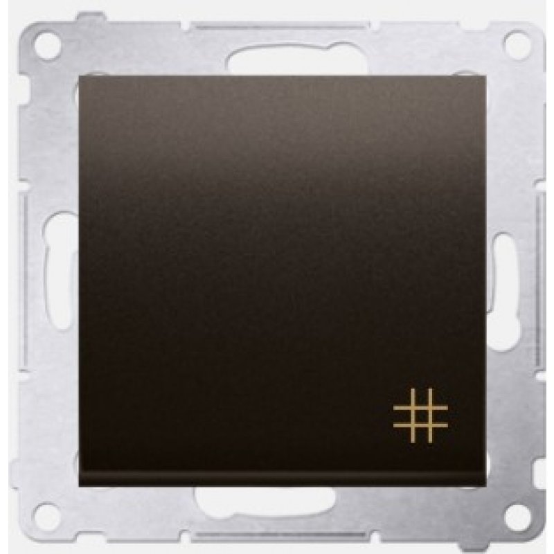 Kontakt Simon, Simon 54, Łącznik krzyżowy p/t 10AX, 250V, szybkozłącza, BRĄZOWY MATOWY KOD DW7.01/46