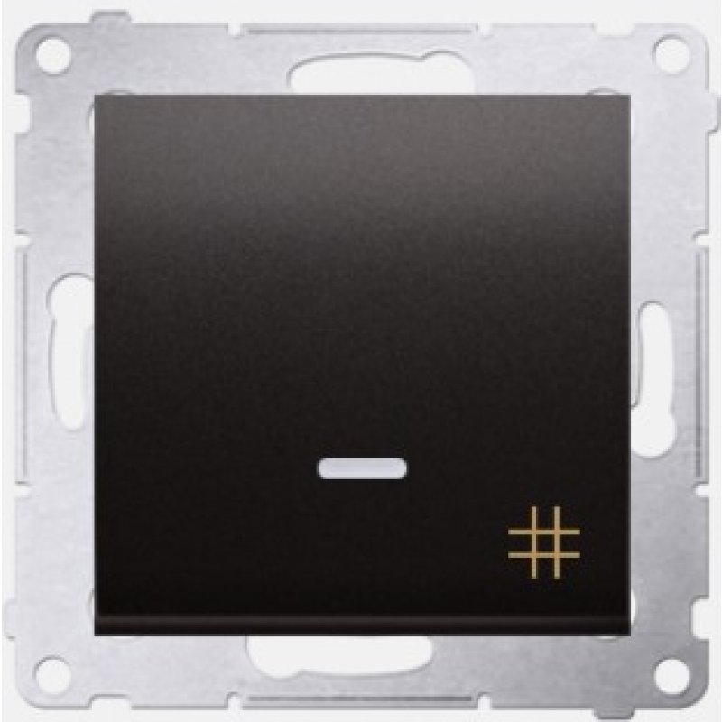 Kontakt Simon, Simon 54, Łącznik krzyżowy z podśw. LED, p/t 10AX, 250V, szybkozłącza, ANTRACYTOWY KOD DW7L.01/48