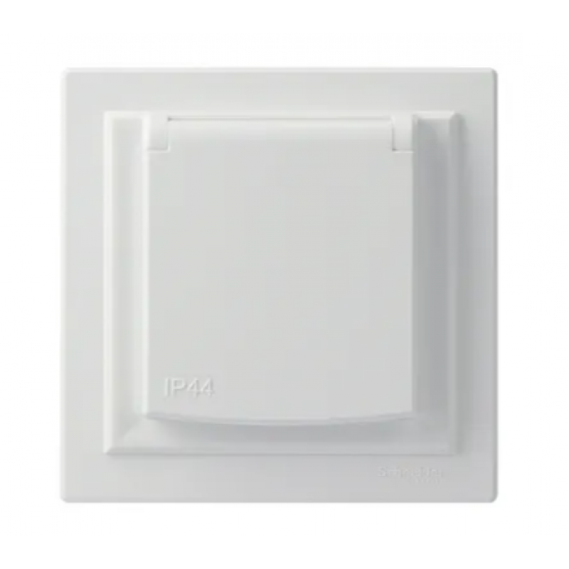 Schneider Electric Asfora, gniazdo pojedyncze z uz., klapką, do syst. ramkowego BIAŁE Kod EPH2800621 