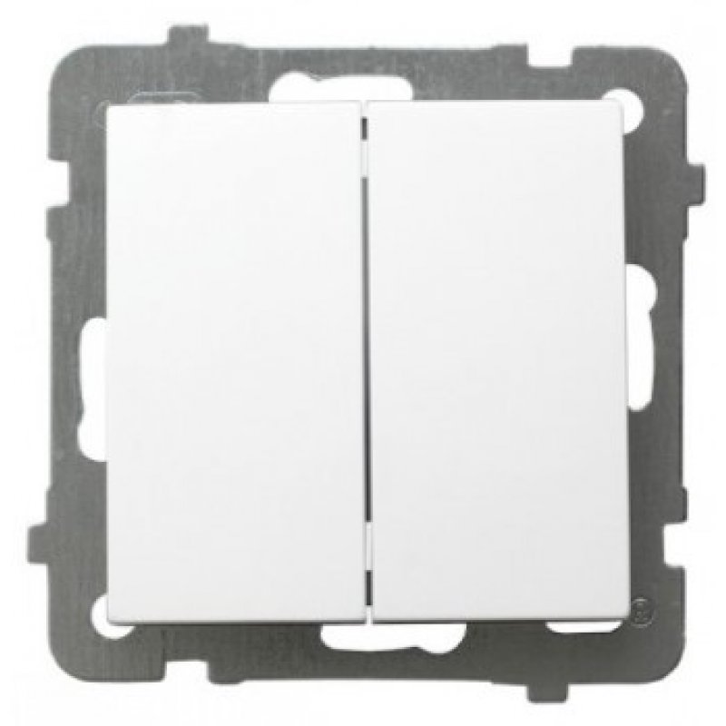 OSPEL As Łącznik schodowy podwójny, 10AX, biały KOD ŁP-10G/M/00