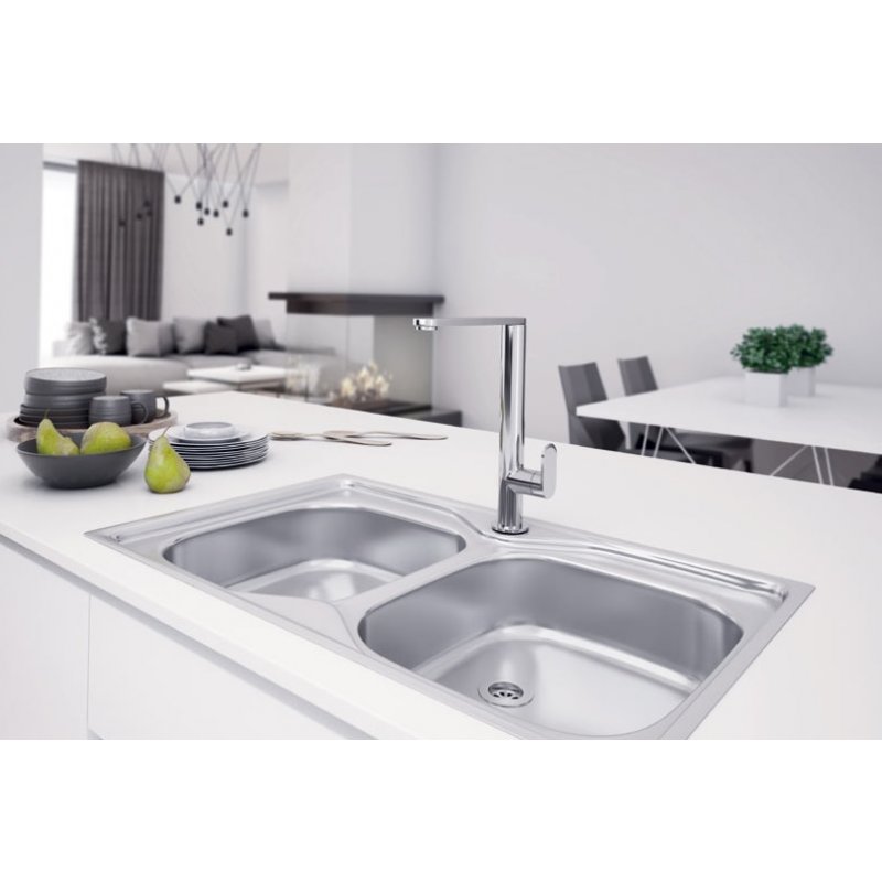 FERRO RAPSODY bateria zlewozmywakowa z obrotową wylewką stojąca chrom kod: BRY4 