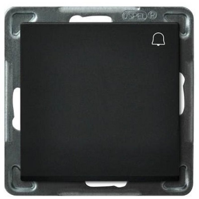 OSPEL SONATA Przycisk "Dzwonek", 10AX, czarny metaliczny KOD ŁP-6R/M/33