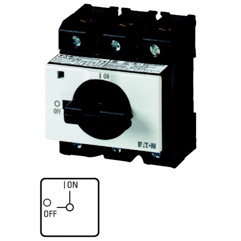 EATON, P3-63/IVS, Rozłącznik ZAŁ-WYŁ, P3, 63 A, montaż rozdzielacza, 3-biegunowy KOD: 041099