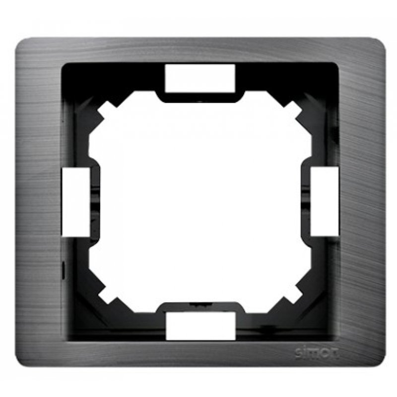 KONTAKT SIMON Basic Neos Ramka 1-krotna, tytan, hydrografika KOD BMRC1/052
