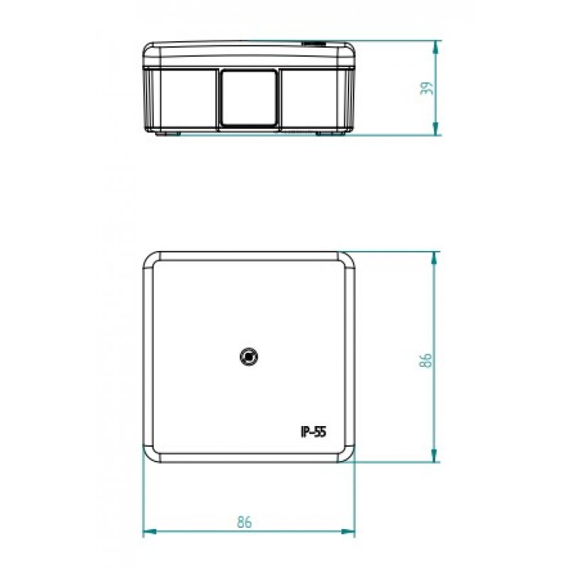 Elektro Plast 6-wyl 5x2,5mm, z wkładem, IP55, biała KOD 0226-01 