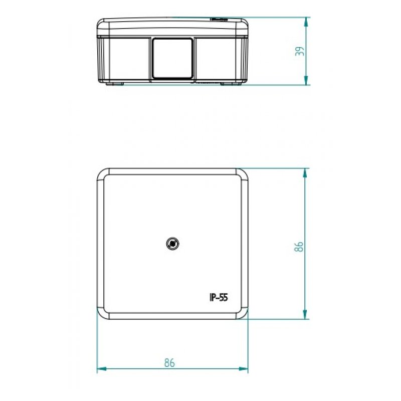 Elektro Plast Puszka nt 6- wylotowa, pusta, IP55 KOD 0226-00 