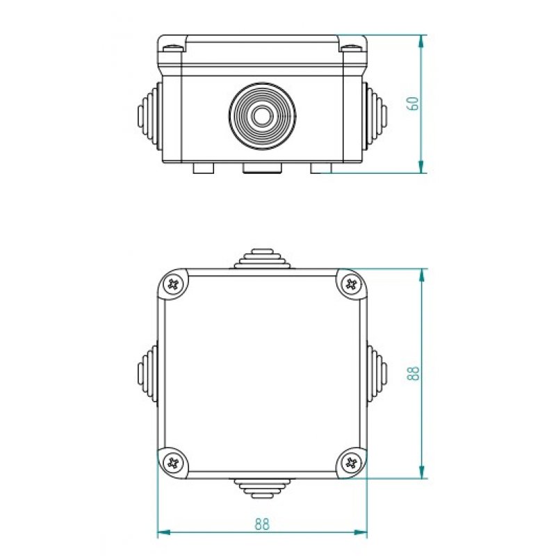 Elektro Plast PK-0 Puszka nt hermetyczna EP-LUX, IP55 KOD 0224-00 
