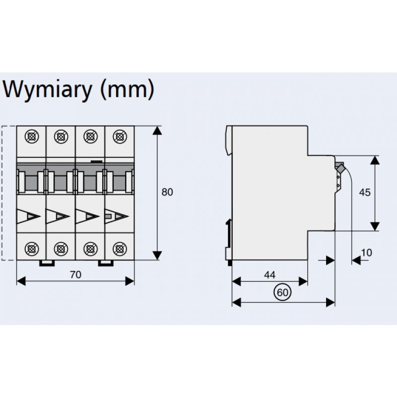 EATON mRB6-16/3N/C/003-A Wyłącznik różnicowonadprądowy Typu A, 3+N biegunowy, 6kA KOD 120660 