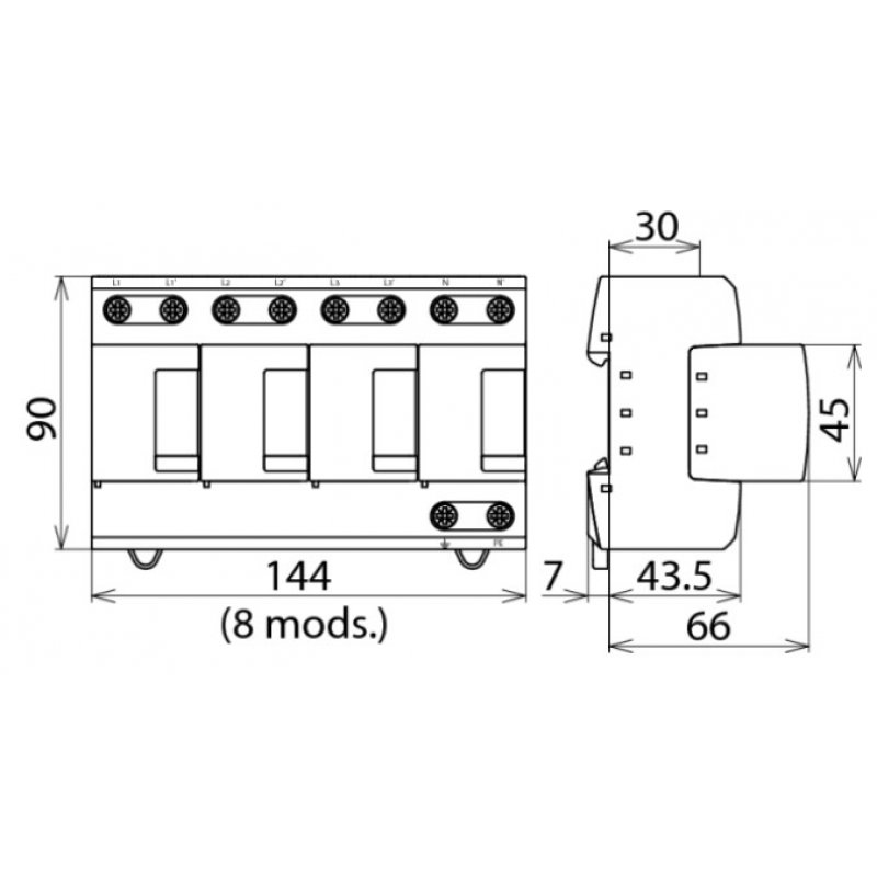 DEHN DEHNventil modular Ogranicznik przepięć DV M TNS 255 KOD 951405 