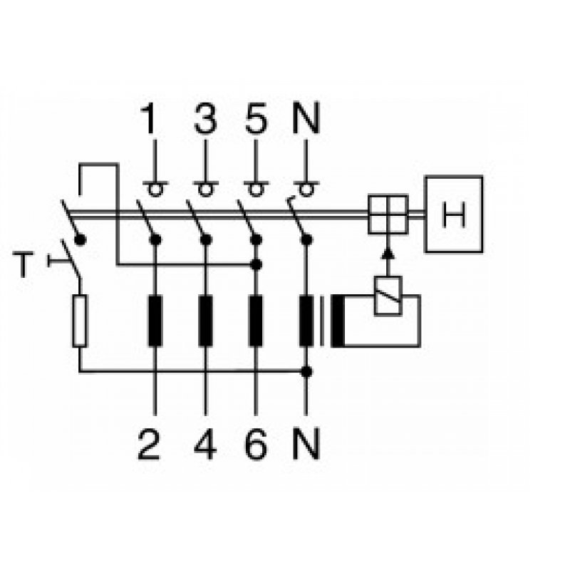 EATON FRCMM-63/4/01-U Wyłącznik różnicowoprądowy Typu U, 4 -biegunowy, 5kA KOD 170461 
