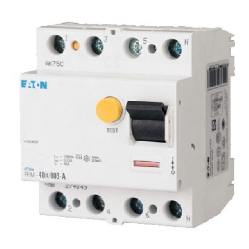EATON PFIM-40/4/003-G/A-MW Wyłącznik różnicowoprądowy Typu G/A 4-biegunowy, 3kA KOD 235454