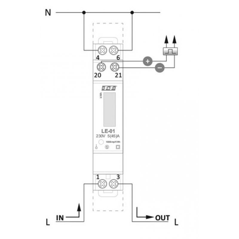 F&F Licznik zużycia energii LE-01 KOD LE-01 