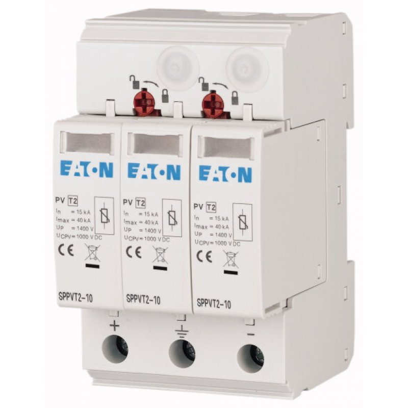 EATON, SPPVT2-10-2+PE, Ogranicznik przepięć  typ 2, 3 moduły KOD: 176090