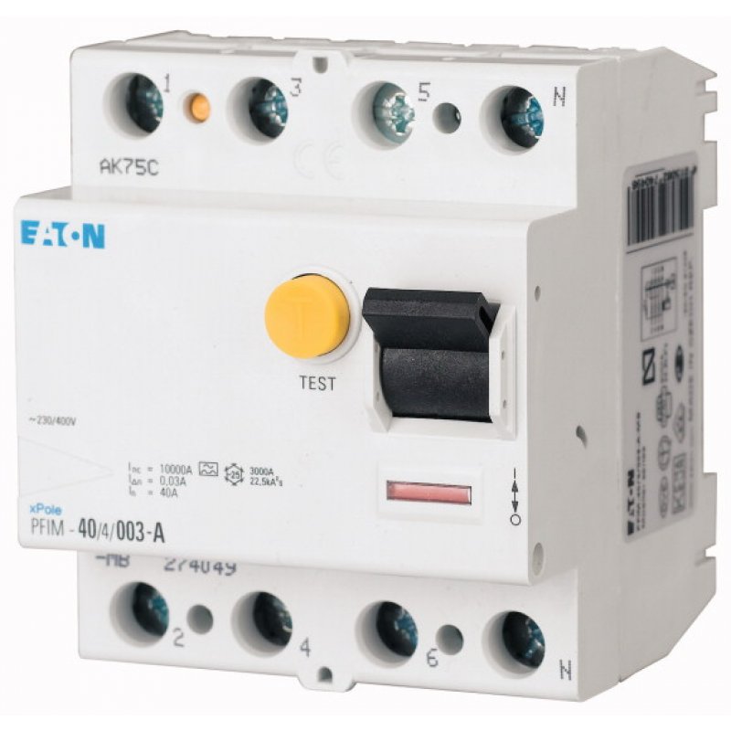 EATON PFIM-63/4/003-G-MW, Wyłącznik różnicowoprądowy typ AC (4bieg.) KOD: 235456