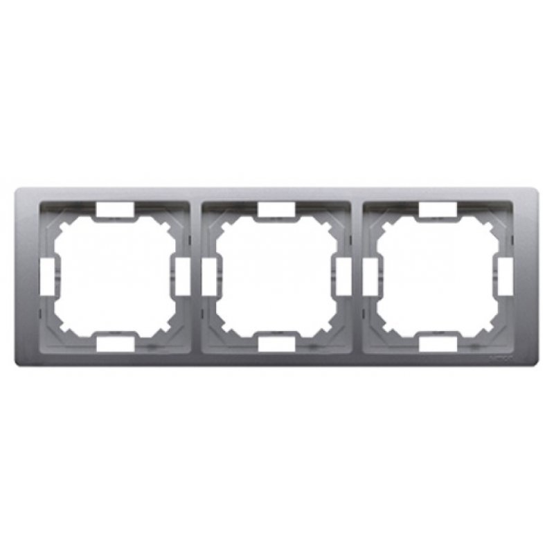 KONTAKT SIMON Basic Neos Ramka 3-krotna, uniwersalna, stal inox KOD BMRC3/21