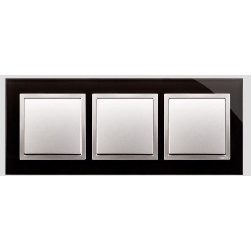 KONTAKT SIMON Simon 54 NATURE  Ramka 3-krotna szklana, księżycowa lawa KOD DRN3/74