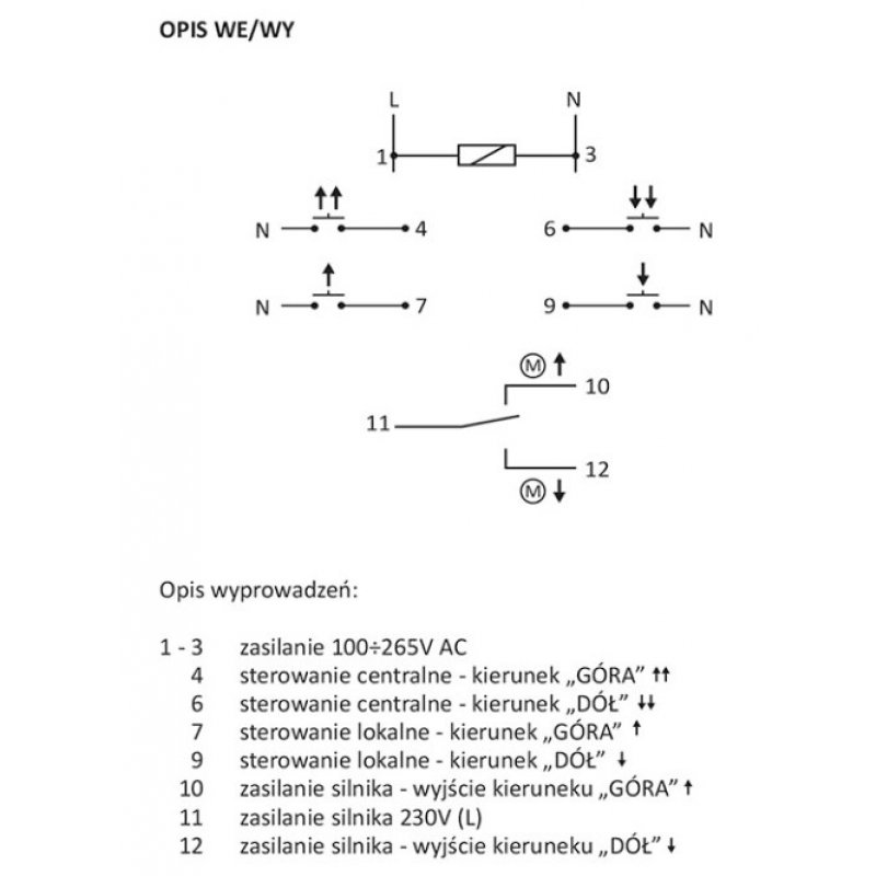F&F STR-3D Sterownik rolet na szynę DIN Kod STR-3D 