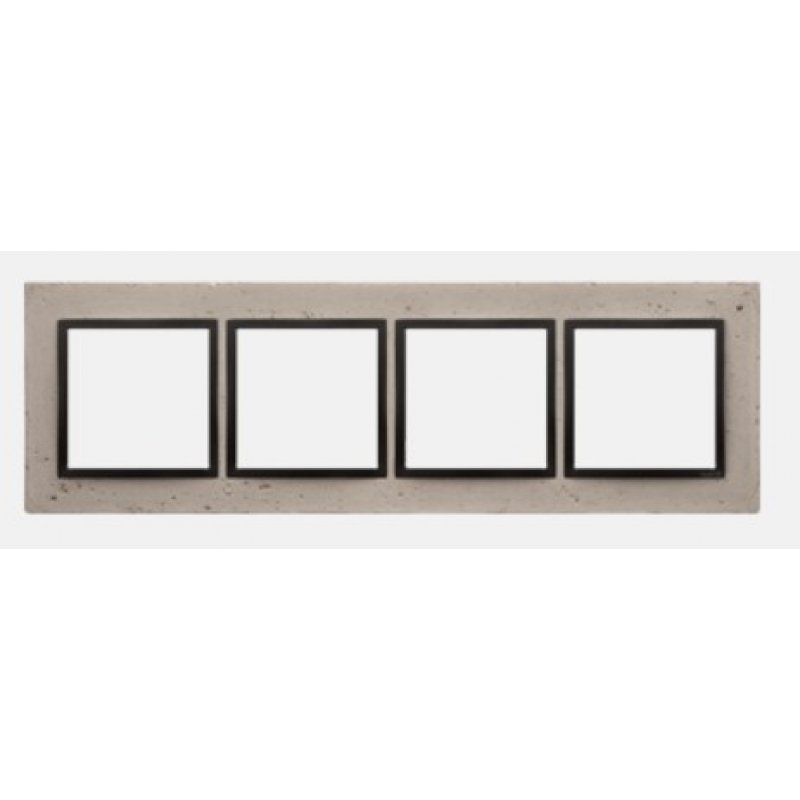 KONTAKT SIMON Simon 54 NATURE  Ramka 4-krotna betonowa, Funda mente KOD DRN4/93