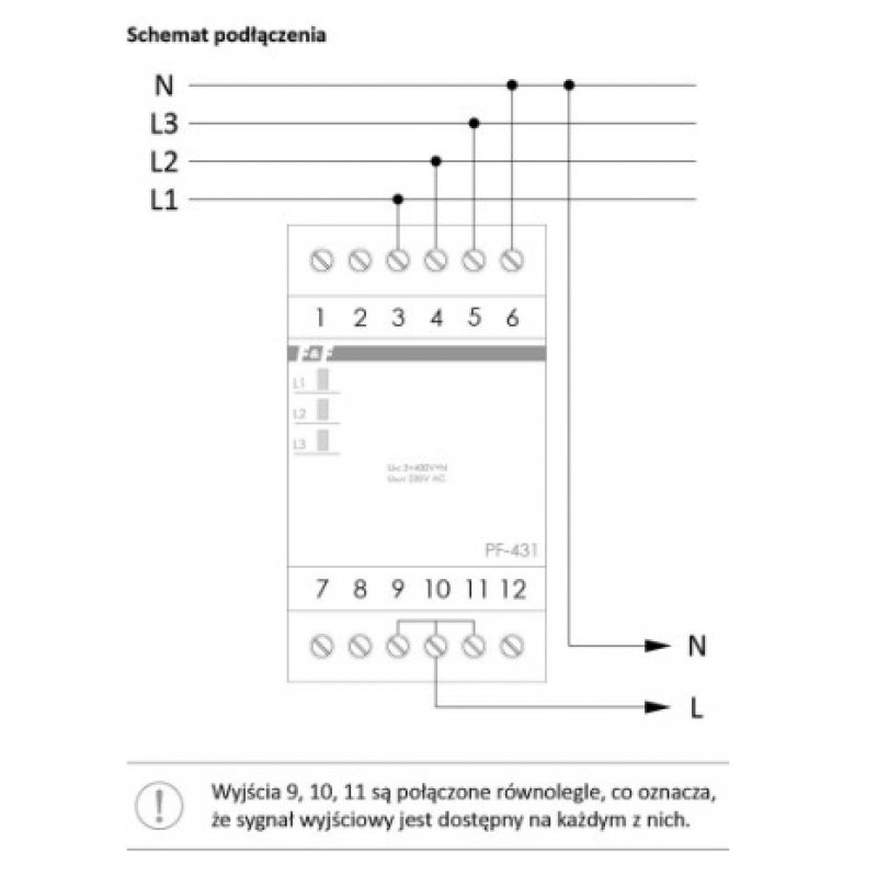 F&F PF-431 Przełącznik faz Kod PF-431 