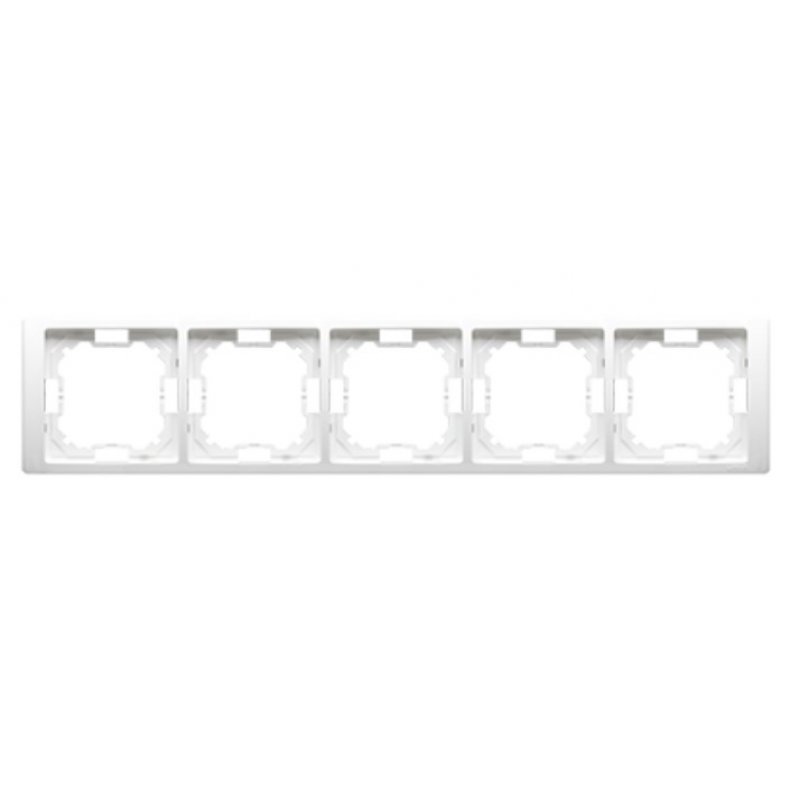 KONTAKT SIMON Basic Neos Ramka 5-krotna, uniwersalna, biała KOD BMRC5/11