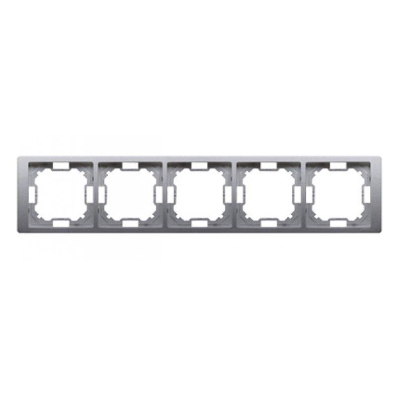 KONTAKT SIMON Basic Neos Ramka 5-krotna, uniwersalna, stal inox KOD BMRC5/21