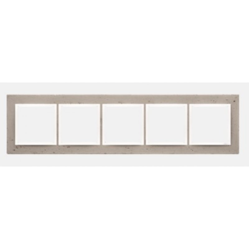 KONTAKT SIMON Simon 54 NATURE  Ramka 5-krotna betonowa, Al betone KOD DRN5/91