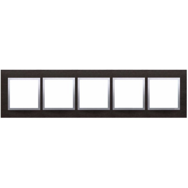KONTAKT SIMON Simon 54 NATURE  Ramka 5-krotna metalowa, inox yin KOD DRN5/78