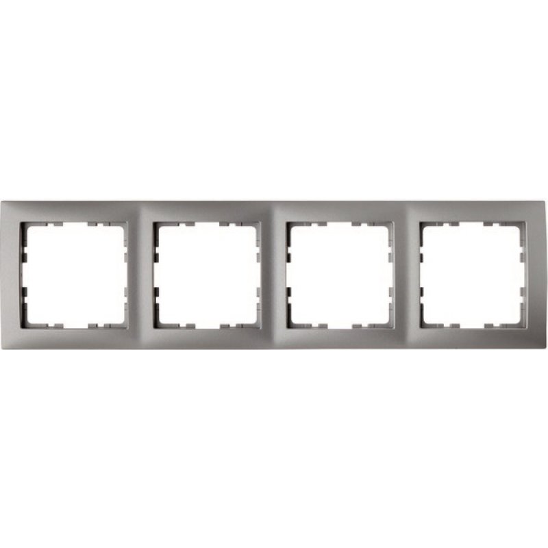 BERKER B.KWADRAT Ramka 4-krotna, kolor aluminiowy KOD 5310148994