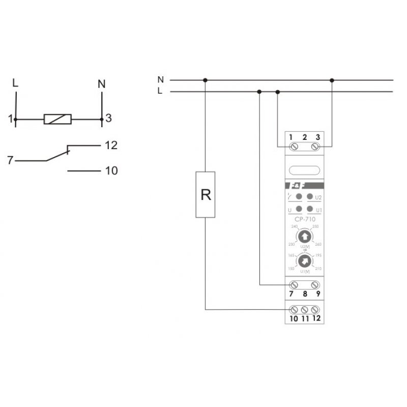 F&F CP-710 Przekaźnik napięciowy Kod CP-710 