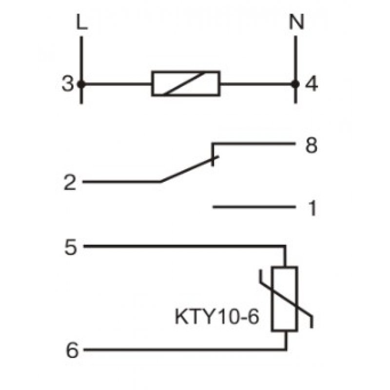 F&F RT-823 Regulator temperatury, zakres temp. 60÷95°C Kod RT-823 