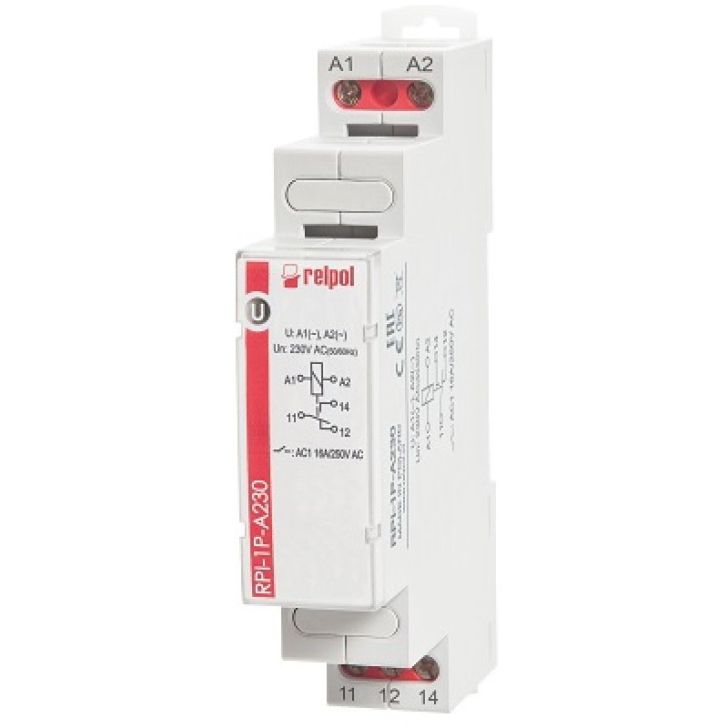 RELPOL Przekaźnik instalacyjny RPI-1P-A230, 1P KOD 863360