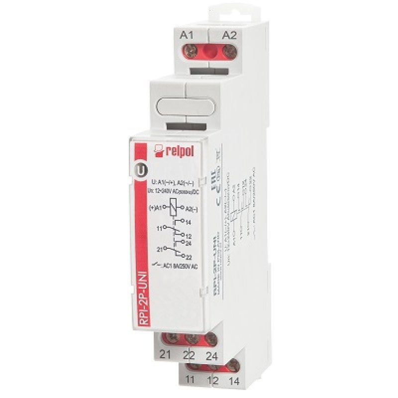 RELPOL Przekaźnik instalacyjny RPI-2P-UNI, 2P KOD 863379
