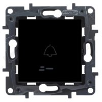 LEGRAND NILOE STEP Przycisk "Dzwonek" z podświetleniem, 6AX, czarny KOD 863510