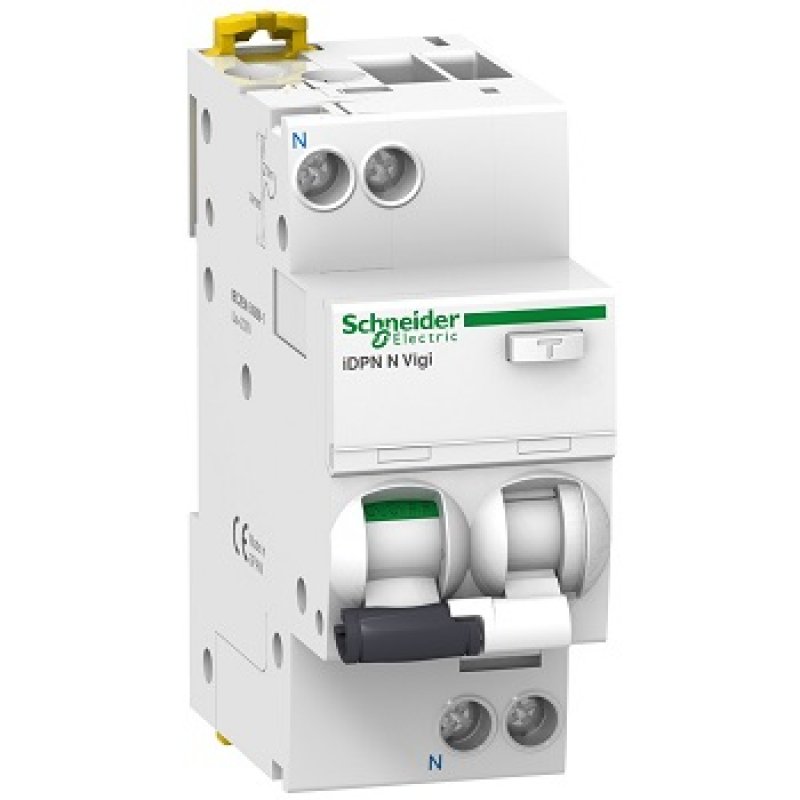 SCHNEIDER ELECTRIC ACTI 9 Wyłącznik różnicowoprądowy nadprądowy typu AC, iDPNNVigi-B10-30-AC B, 10A, 1N-biegunowy, 30mA KOD A9D55610
