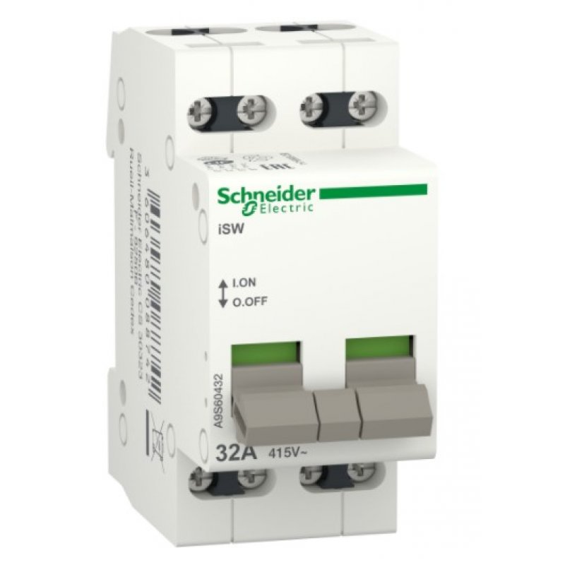 SCHNEIDER ELECTRIC Acti9, Rozłącznik izolacyjny iSW-32-4 32A 4-biegunowy, KOD:A9S60432