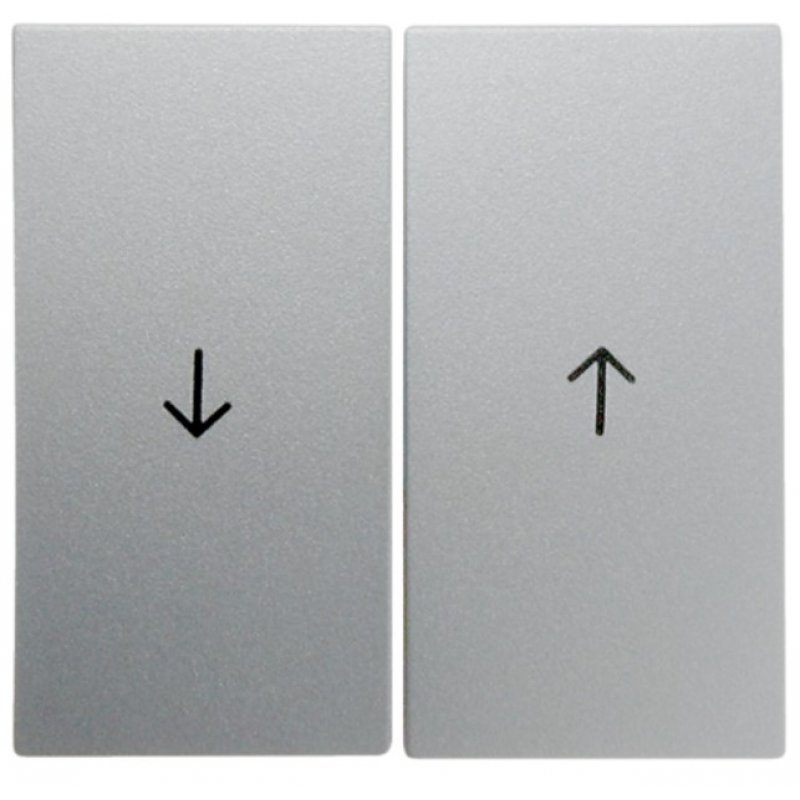 BERKER B.Kwadrat/B.7 Klawisze z nadrukiem symbolu "strzałka" do łączników żaluzjowych, aluminium mat lakierowany, KOD 16251404