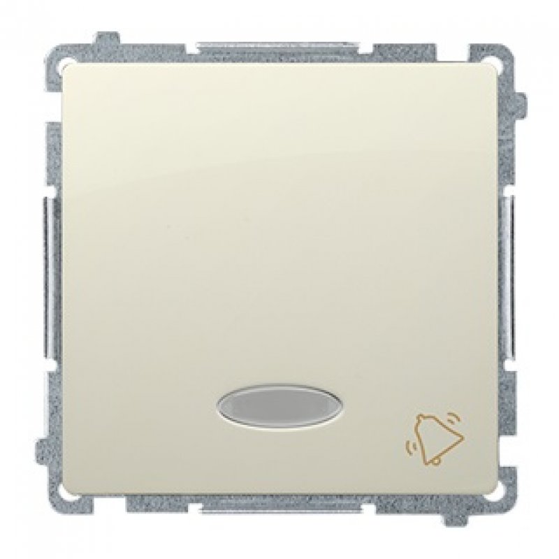 KONTAKT SIMON BASIC Przycisk "Dzwonek" z podświetleniem, 10AX, beżowy KOD BMD1L.01/12