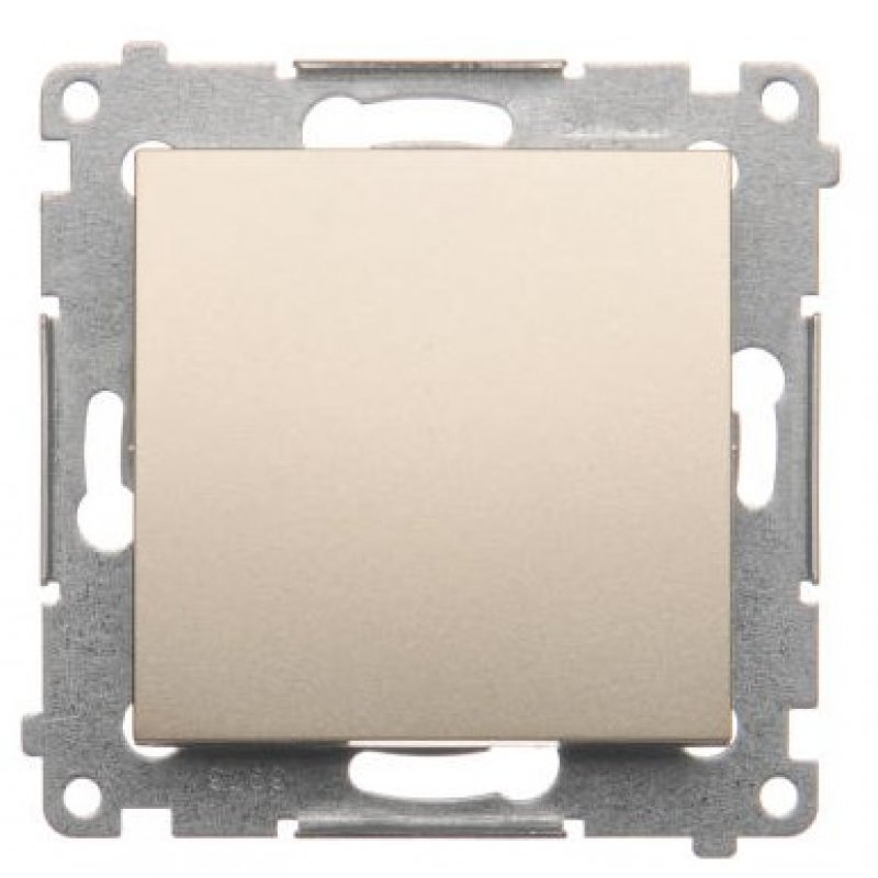 KONTAKT SIMON, Simon 54, Przycisk pojedynczy zwierny, bez piktogramu (moduł), szybkozłącza ZŁOTY MAT Kod: DP1.01/44