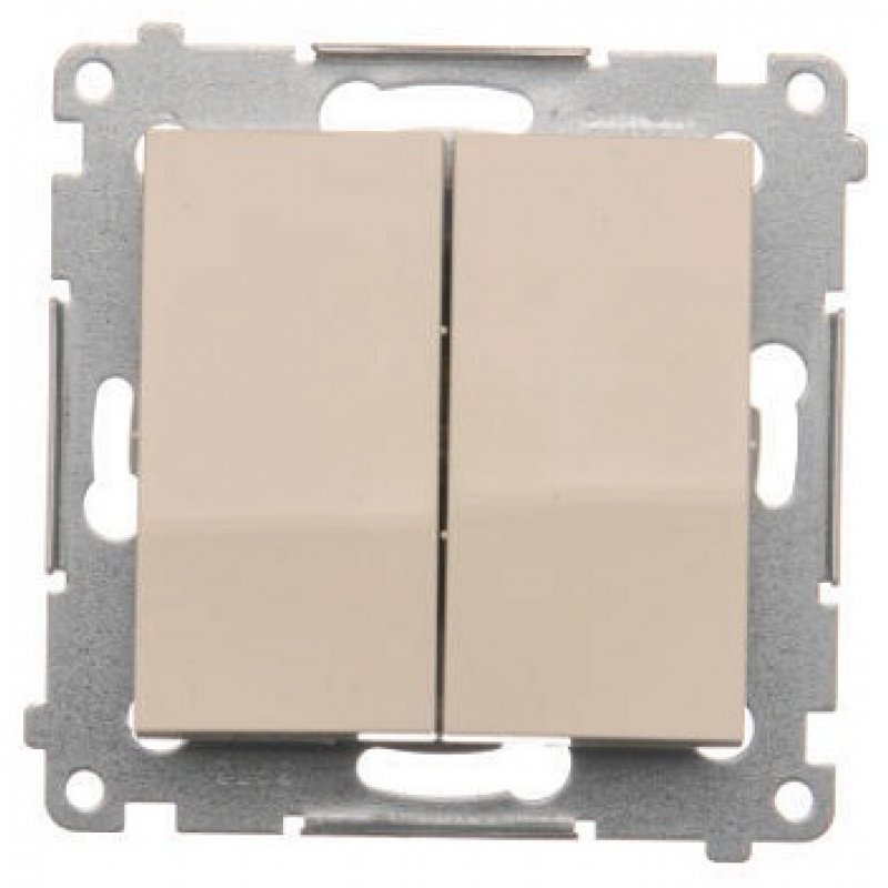 KONTAKT SIMON SIMON 54 Przycisk podwójny zwierny, 10AX, kremowy KOD DP2.01/41