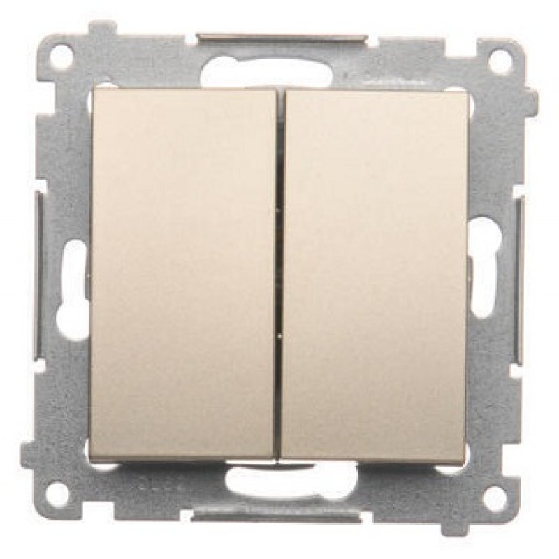 KONTAKT SIMON SIMON 54 Przycisk podwójny zwierny, 10AX, złoty mat KOD DP2.01/44