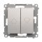 KONTAKT SIMON SIMON 54 Przycisk żaluzjowy z blokadą elektryczną równoczesnego włączenia, srebrny KOD DZP1.01/43