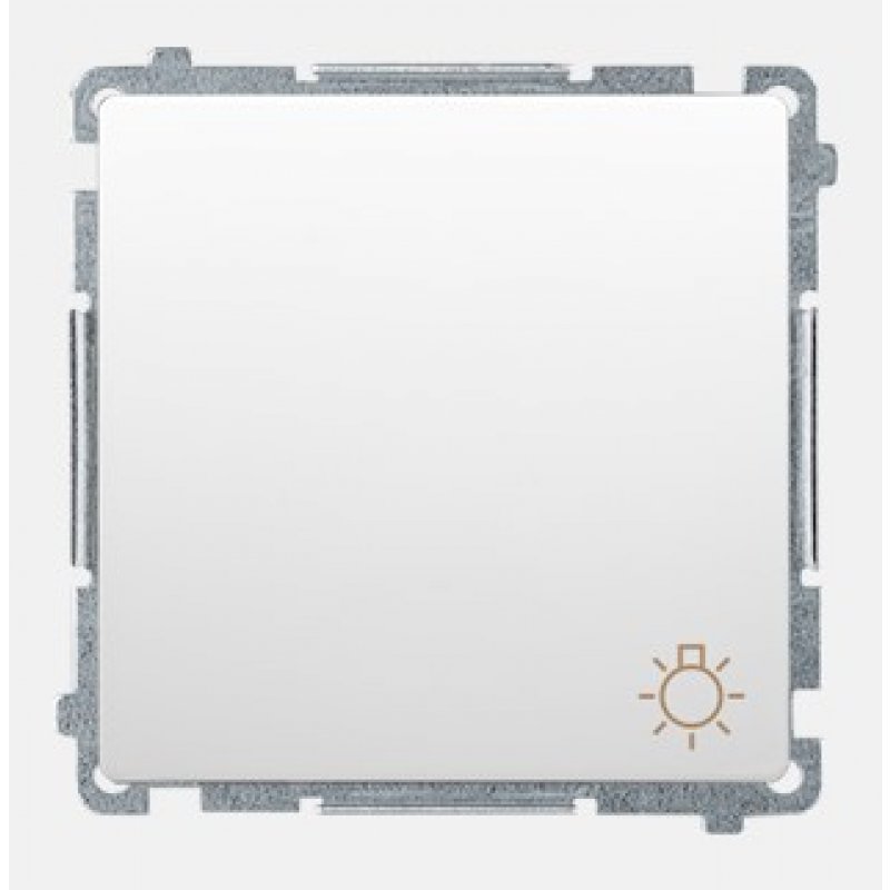 KONTAKT SIMON Basic Przycisk "światło" (moduł), 10AX, zaciski śrubowe, biały KOD BMS1.01/11