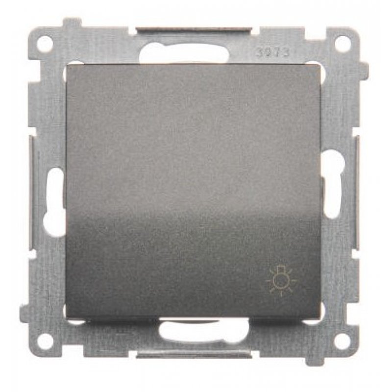 KONTAKT SIMON Simon 54 Przycisk "światło" (moduł), 10AX, szybkozłącza, antracyt, metalizowany KOD DS1.01/48